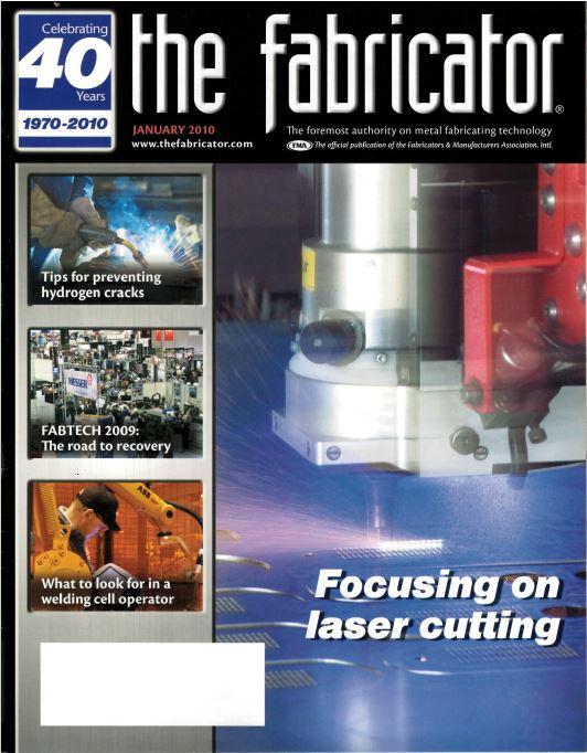This is the cover of The FABRICATOR from January 2010.