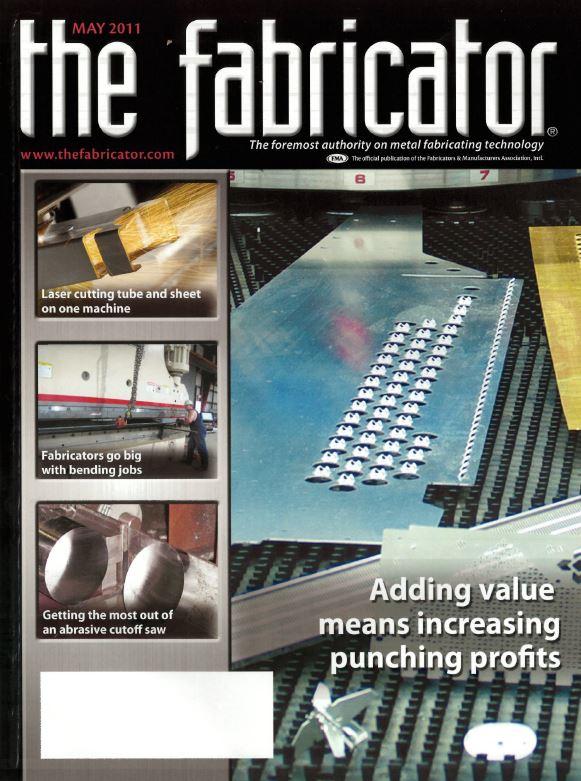 This is the cover of The FABRICATOR from May 2011.