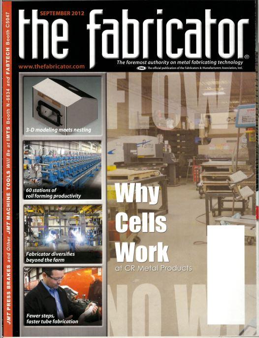 This is the cover of The FABRICATOR from September 2012.