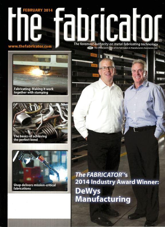 This is the cover from The FABRICATOR in February 2014.