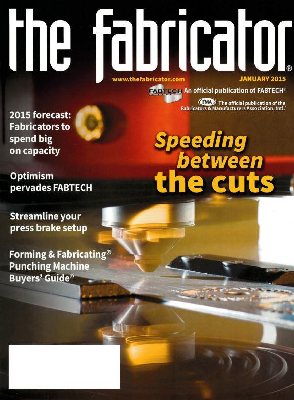 This is the cover from The FABRICATOR in January 2015.