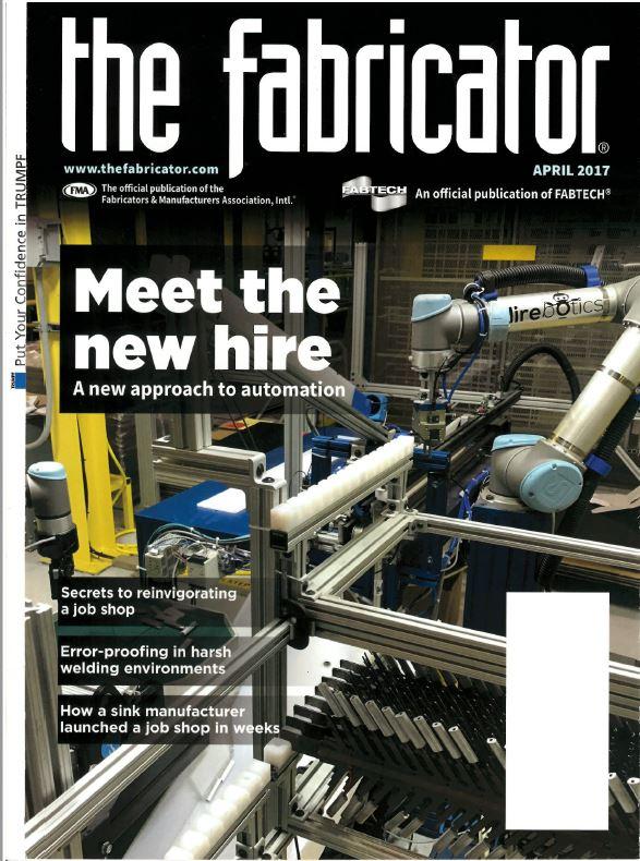 This is the cover of The FABRICATOR from April 2017.