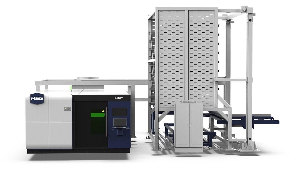 A laser cutting system with material handling