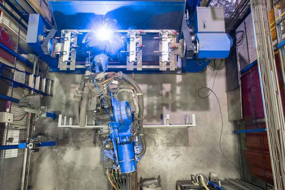 welding automation in a fab shop
