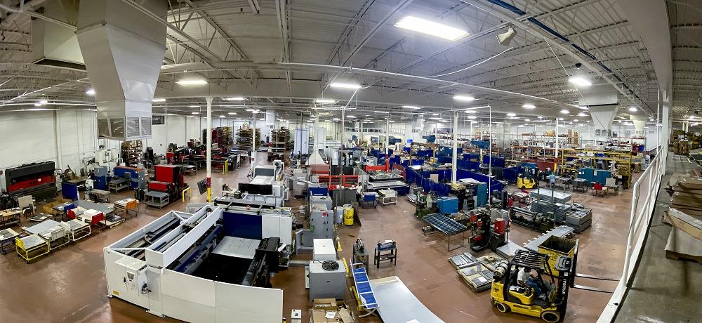 The shop floor at AMF is shown.