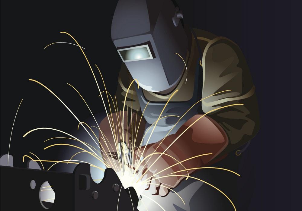 Illustration of a welder