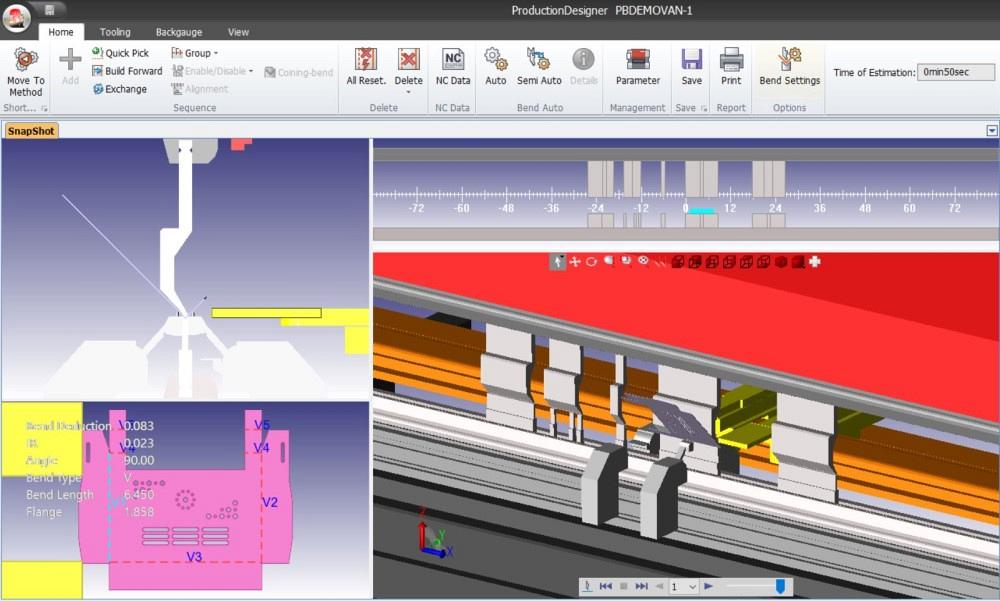 Bending software can assign tooling to jobs automatically.