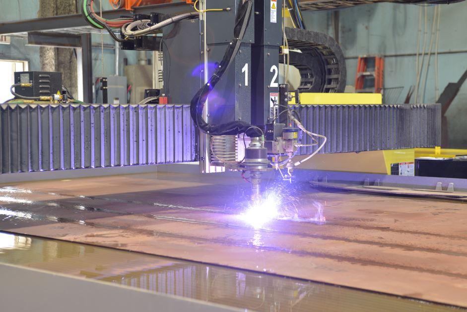 A plasma-waterjet combination machine can reduce the production costs for certain kind of parts.