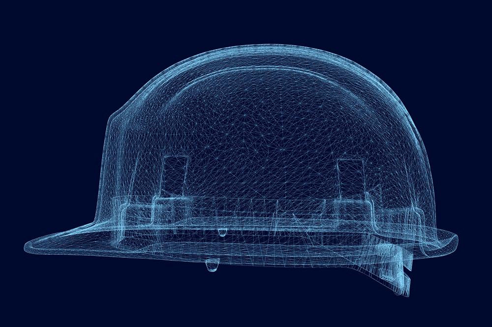 Graphic of a safety helmet