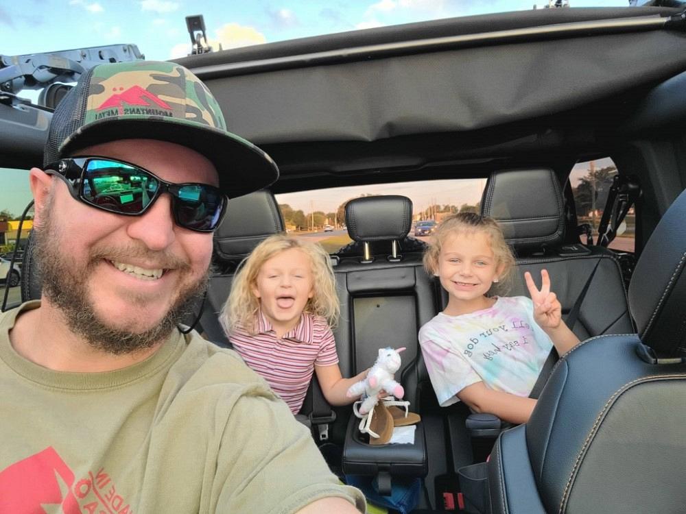 Family in a 2021 Ford Bronco