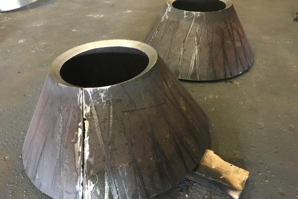 Chicago Metal Rolled Products can roll plate into cones.