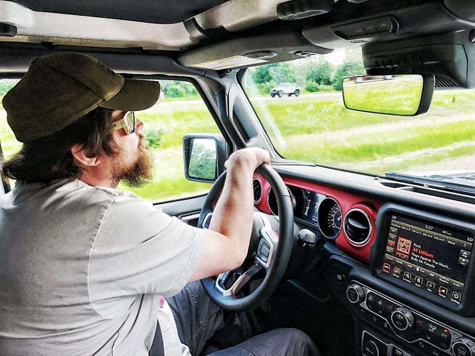 Josh Welton driving the Jeep Gladiator Rubicon
