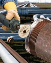 Abrasive grinding wheels remove pipe thread corrosion, burrs - TheFabricator.com