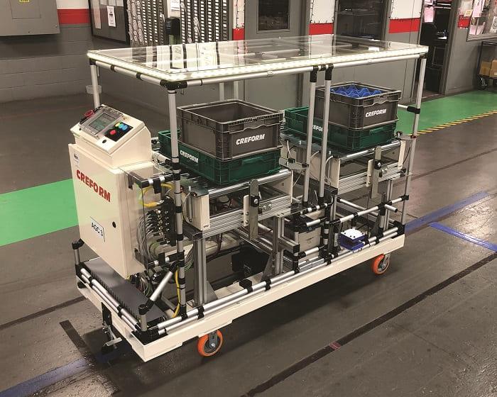 AGV system from Creform developed for automotive powertrain company