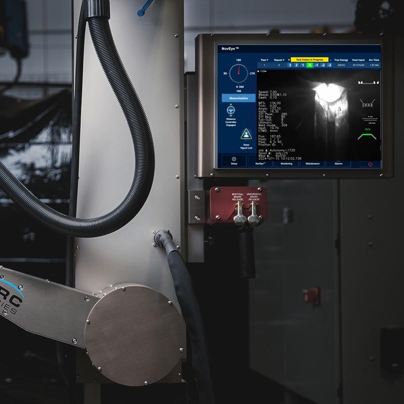 AI machine learning vision processing system automates pipe welding