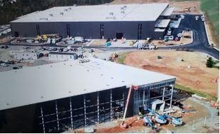 The Amada facility in High Point, N.C., is shown under construction.