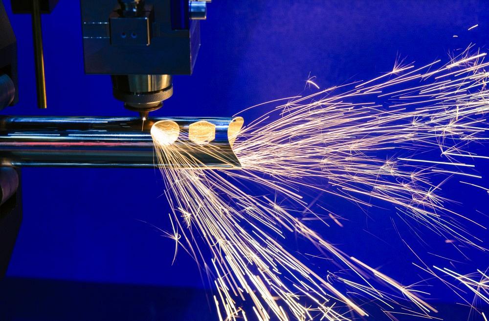 Laser cutting automation for metal tube