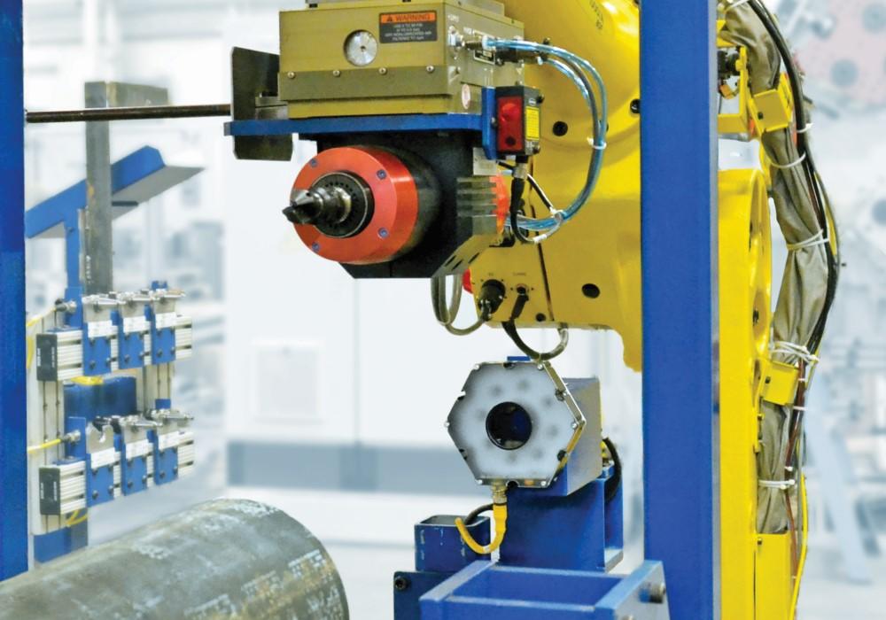 Automated machine for tube and pipe production