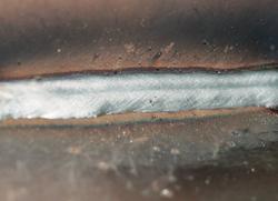 Closeup of metal cored wire