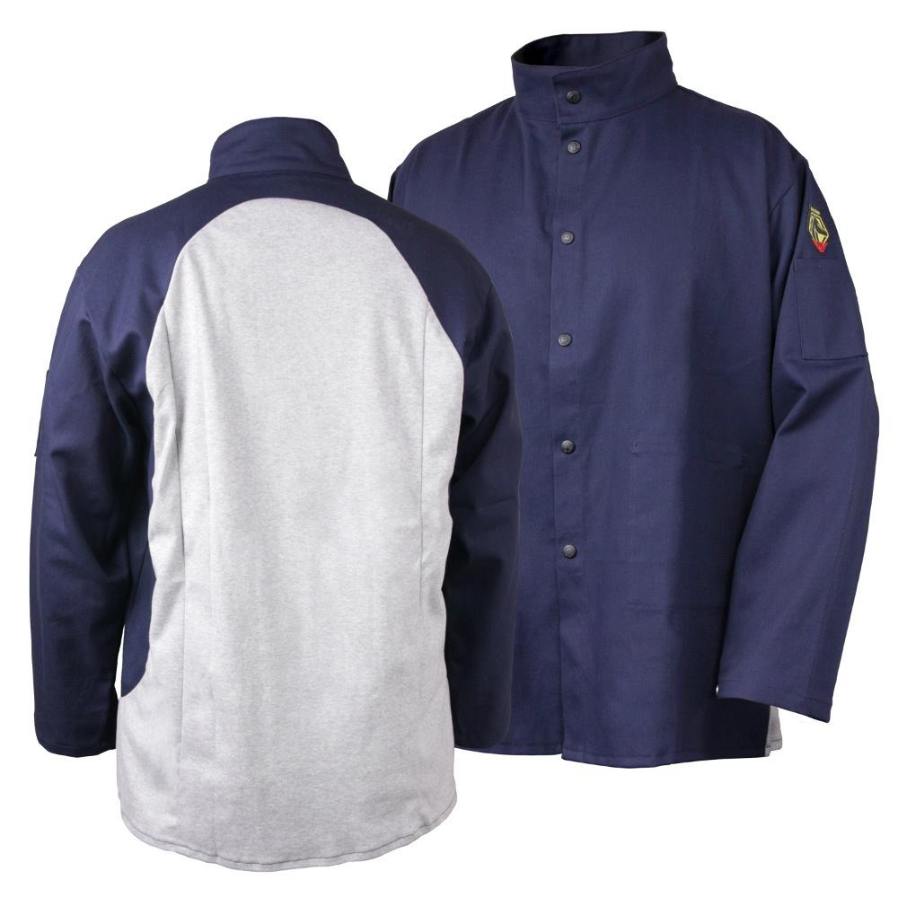 Black Stallion JF1625-NG welding jacket includes FR cotton stretch knit ...
