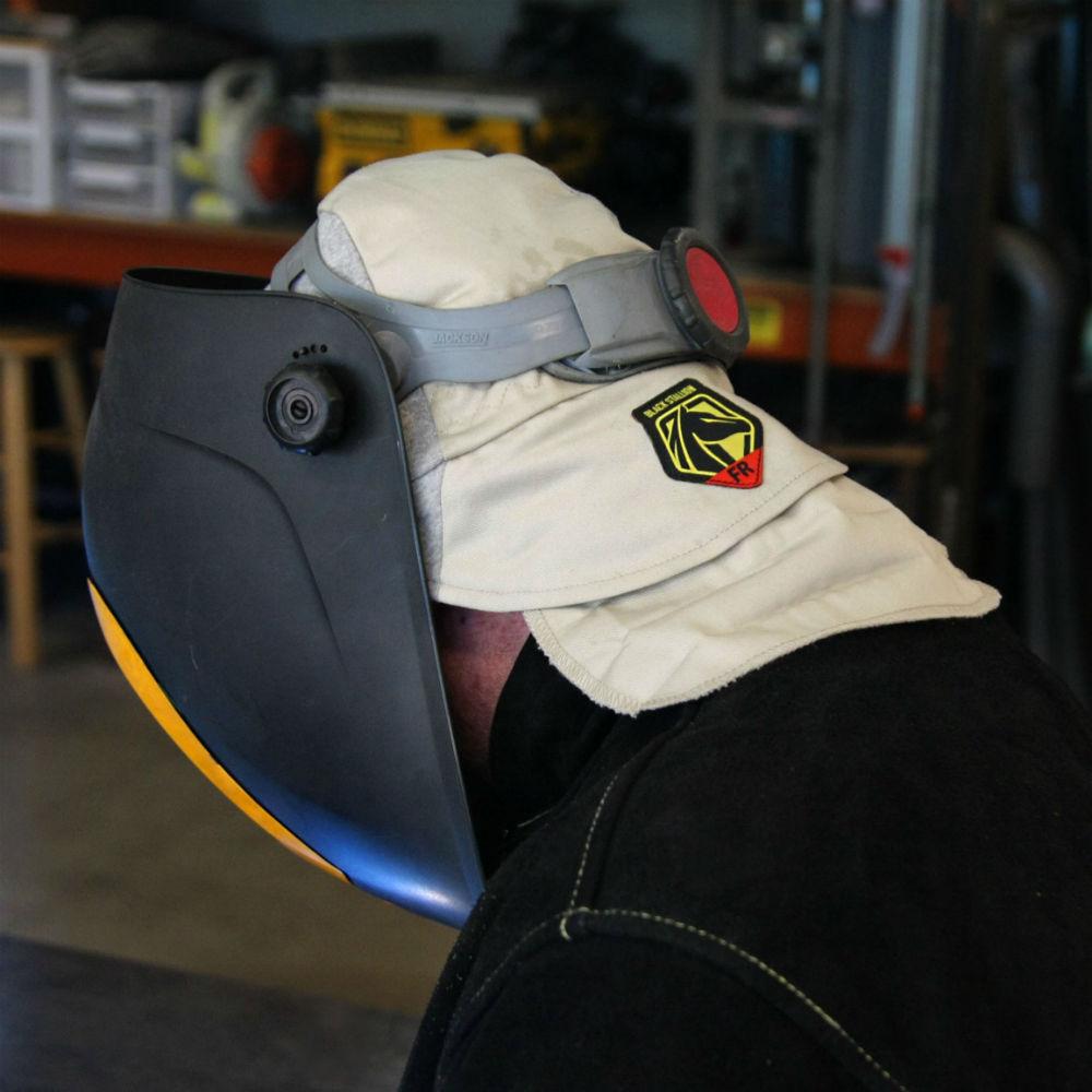 Welders Caps For Men Black Stallion Welding Cap Large Flame