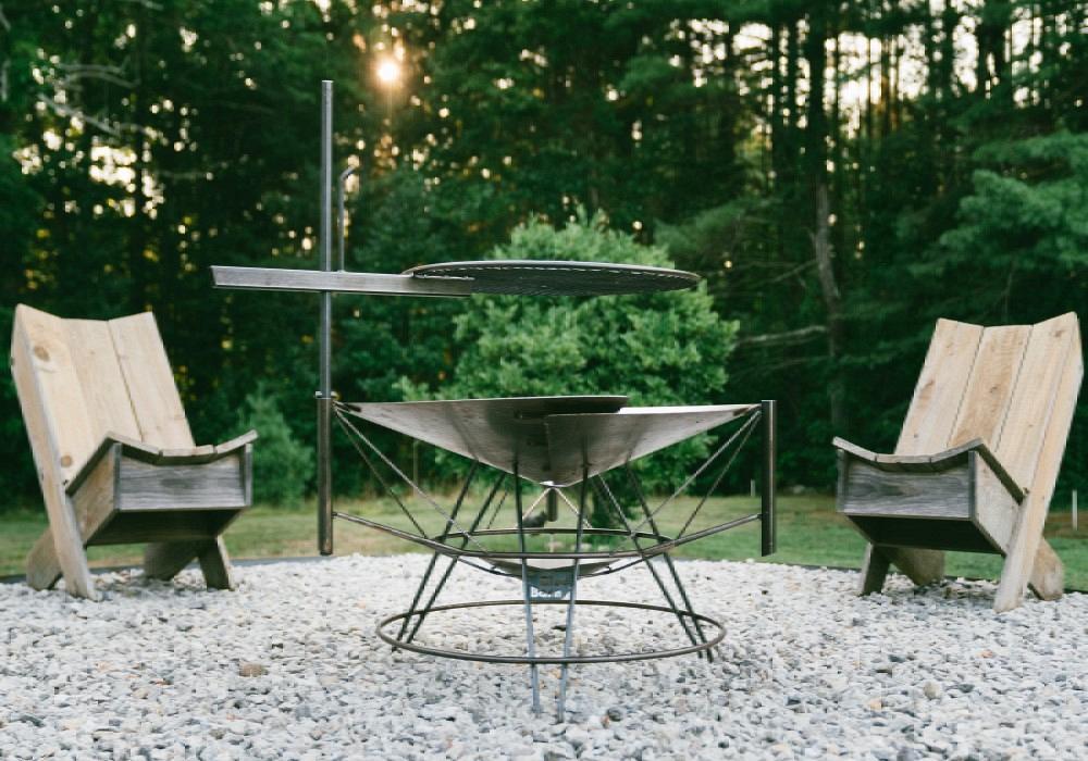 Fabricated metal outdoor furniture