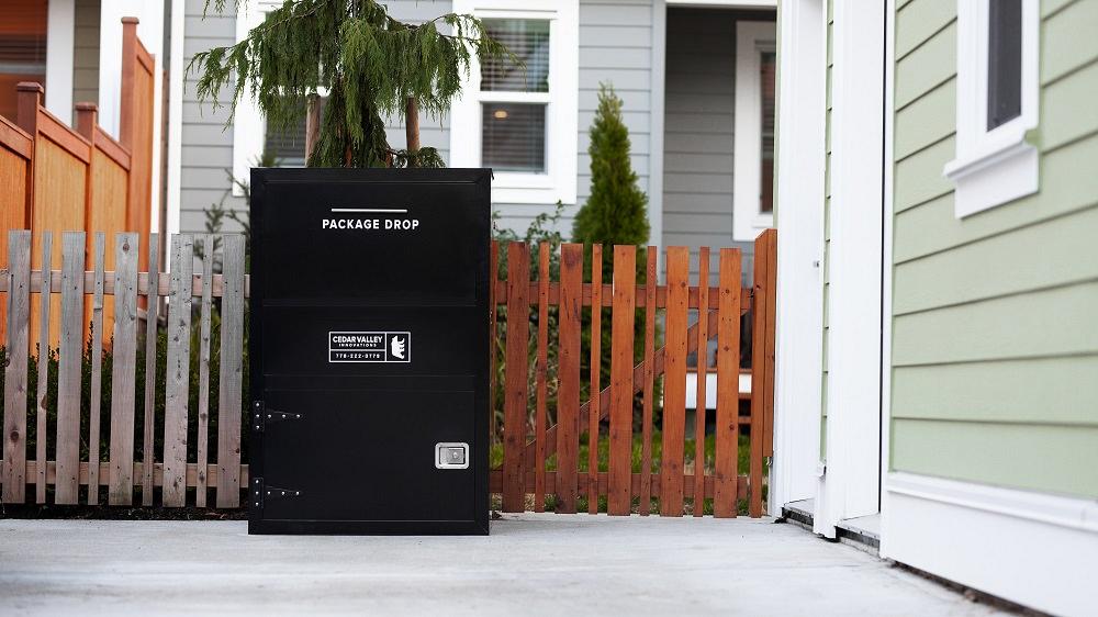Keeping delivered packages secure with a fabricated metal lock box