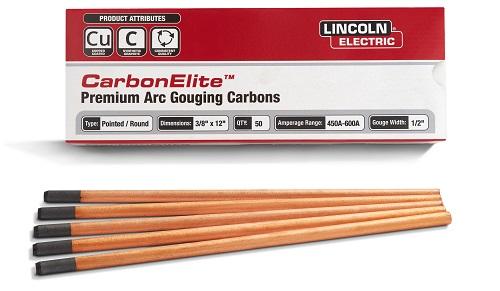 CarbonElite arc gouging carbons from Lincoln Electric offered in 17 dimensions