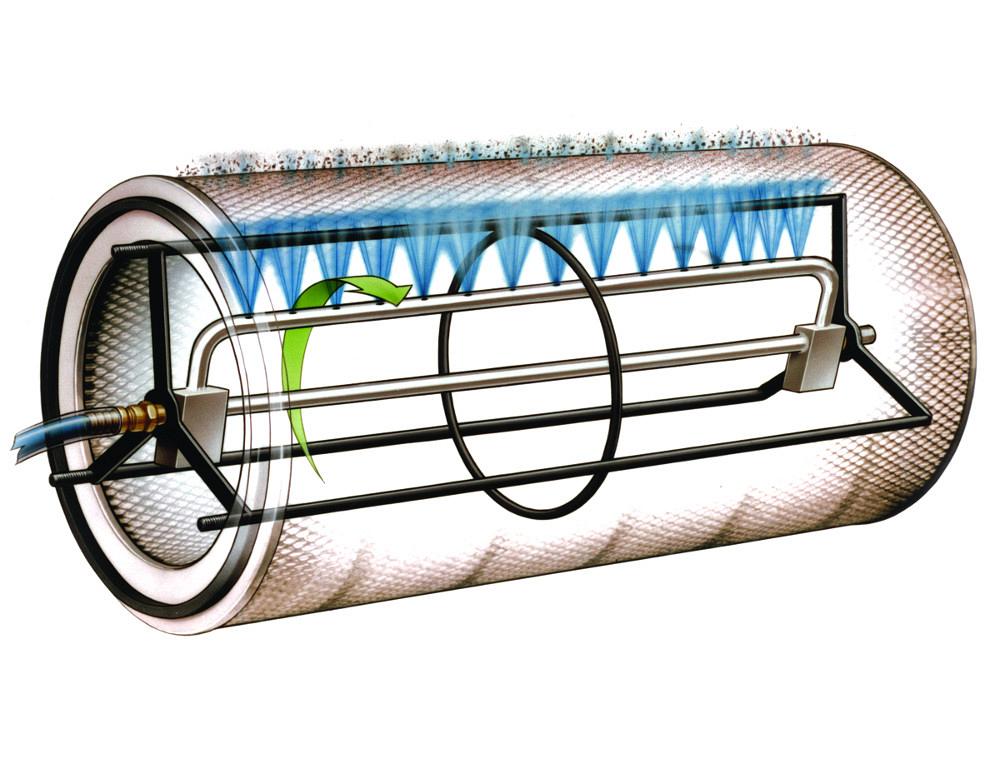 Cartridge cleaning system helps extend dust collector filter life