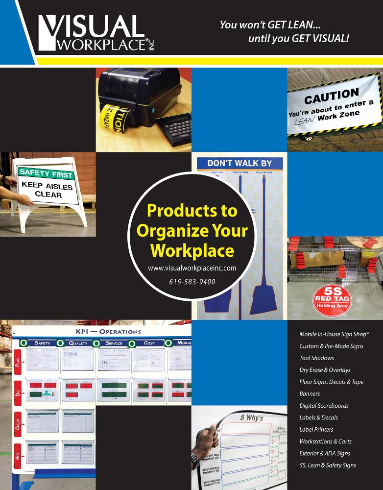 Catalog features 5S, lean signs