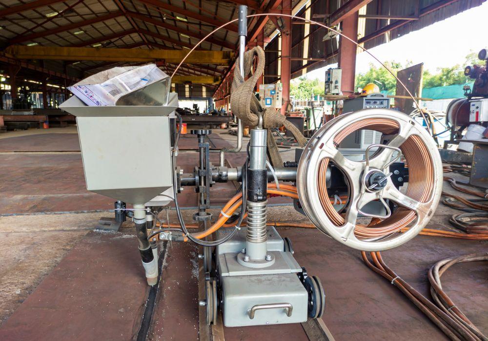 Close-up a Submerged Arc Welding Machine in workshop