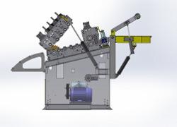 Clamshell straightener facilitates roller inspection, cleaning