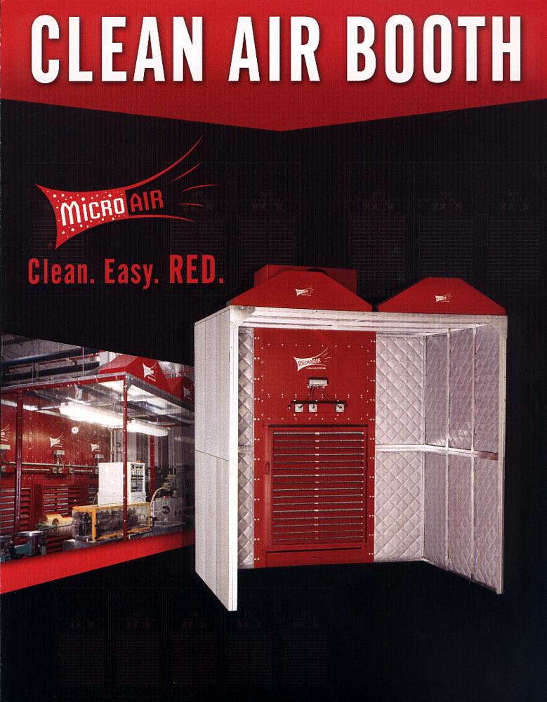 Air Clean Booth Clean air booths highlighted in brochure