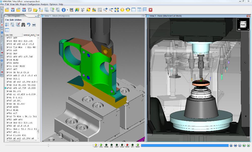 CNC machine simulation software enhanced