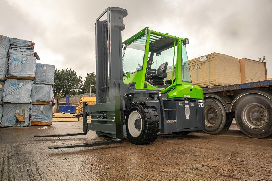 Combi-CB70E counterbalance truck from Combilift handles long, bulky loads