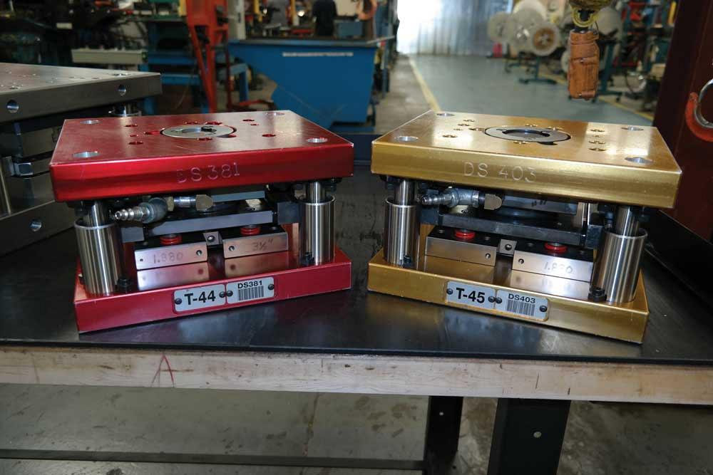 Compound tools stamp precise, thin materials in a complex world