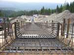 Bobsled track in construction