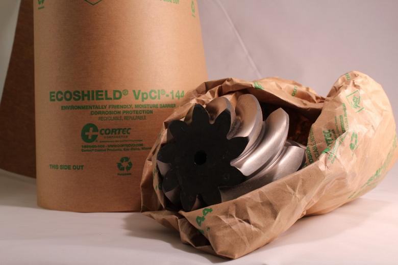 EcoShield VpCI-144 paper, a vapor-phase corrosion-inhibiting moisture-barrier paper