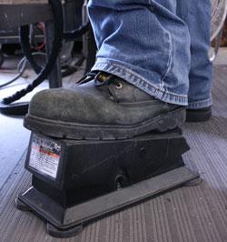 Welding control foot pedal