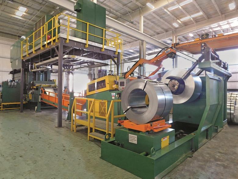Feed line for coil handling and press feeding equipment and controls for the stamping industry
