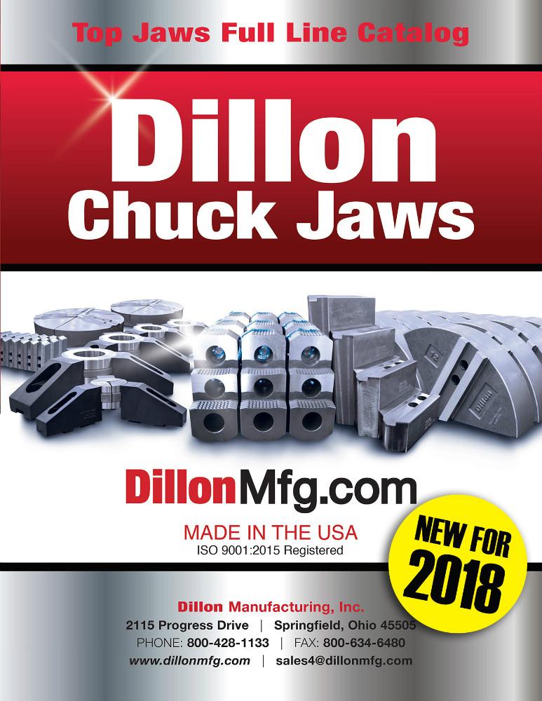 Dillon publishes catalog of standard chuck jaws, custom tooling
