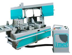 Double-column mitering band saw designed for structural, solid, and difficult materials - TheFabricator.com