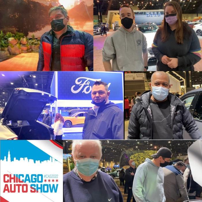 Chicago Auto Show attendees