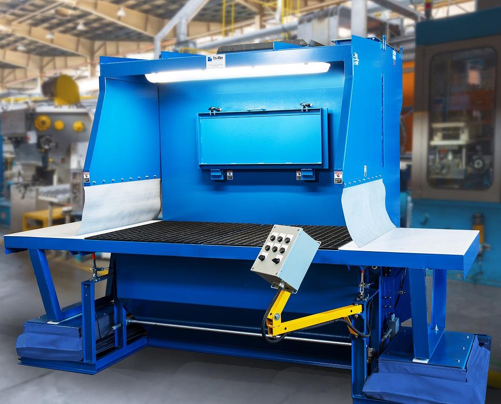 Dust Collection Table Ergonomic downdraft table has integral dust collection