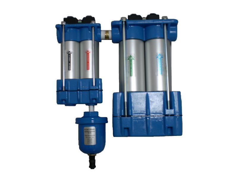 Four stage filtration system has 0 01 micron rating Four stage filtration system has 0 01 micron rating