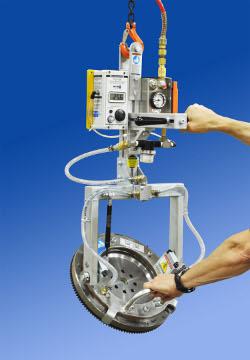Fully integrated vacuum lifter with manual tilting handles compact metallic loads - TheFabricator.com