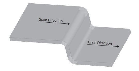 graphic of a metal part bent on a press brake