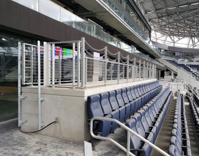 Stadium Railing Handrail fabrication, supported by 5S