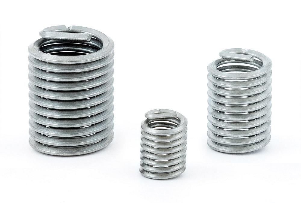Helical coil inserts for soft metals withstand temps up to 800 degrees F