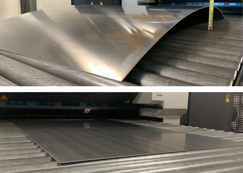 leveling metal plate and sheet